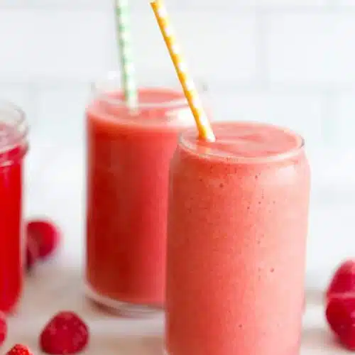 Strawberry Rhubarb Apple Cider Vinegar Slushie