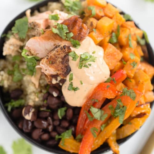Southwestern Salmon Quinoa Bowls