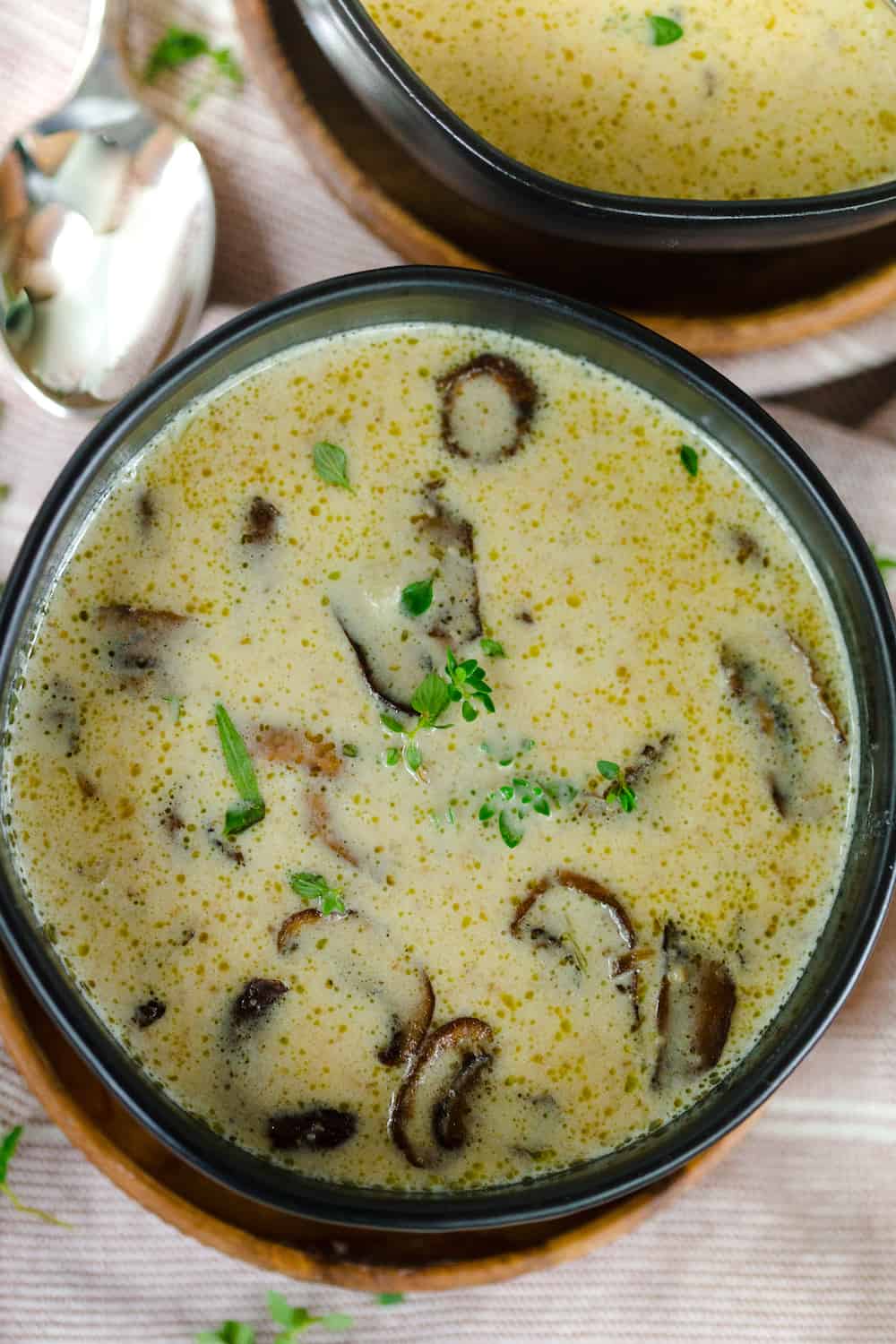 Creamy Roasted Mushroom Soup | Greens & Chocolate