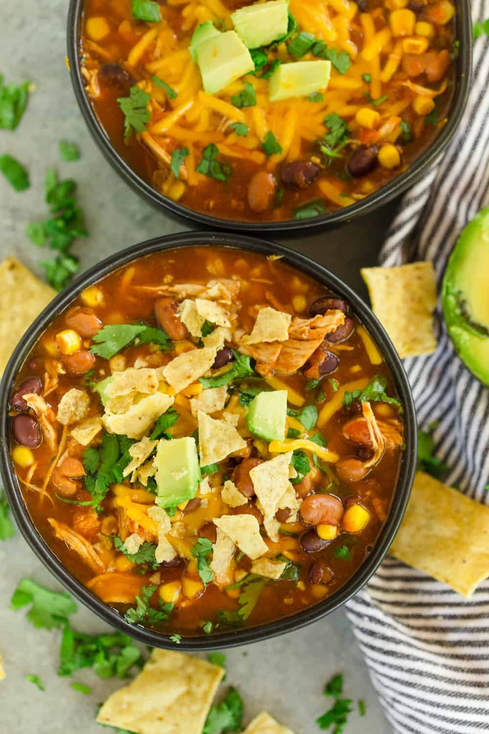 Instant Pot Chicken Taco Soup | Greens & Chocolate