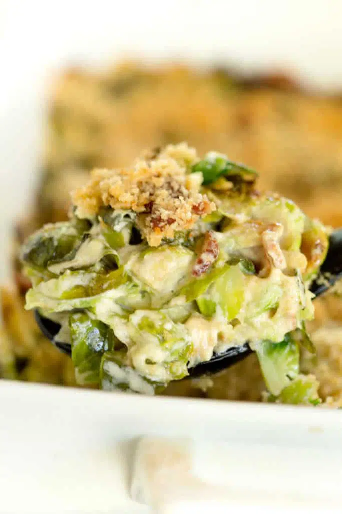 Bacon and Brussels Sprout Gratin
