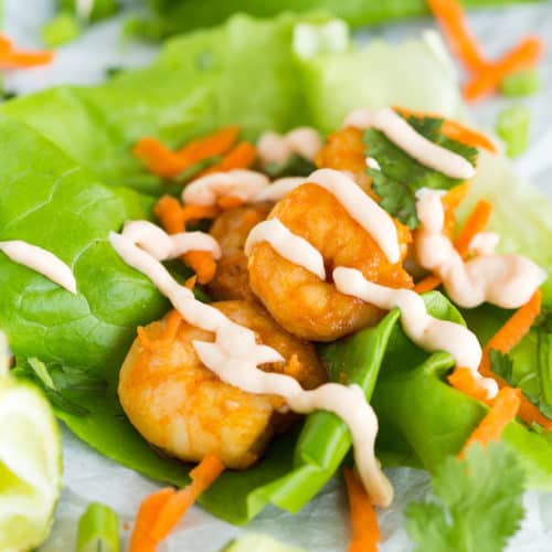 Thai Chili Shrimp Lettuce Wraps