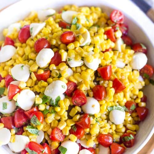 Summer Corn Caprese Salad
