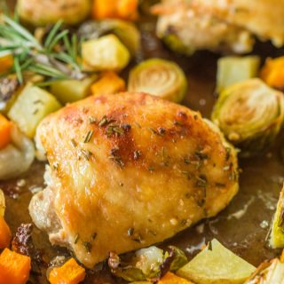 One Pan Rosemary Roasted Chicken and Vegetables