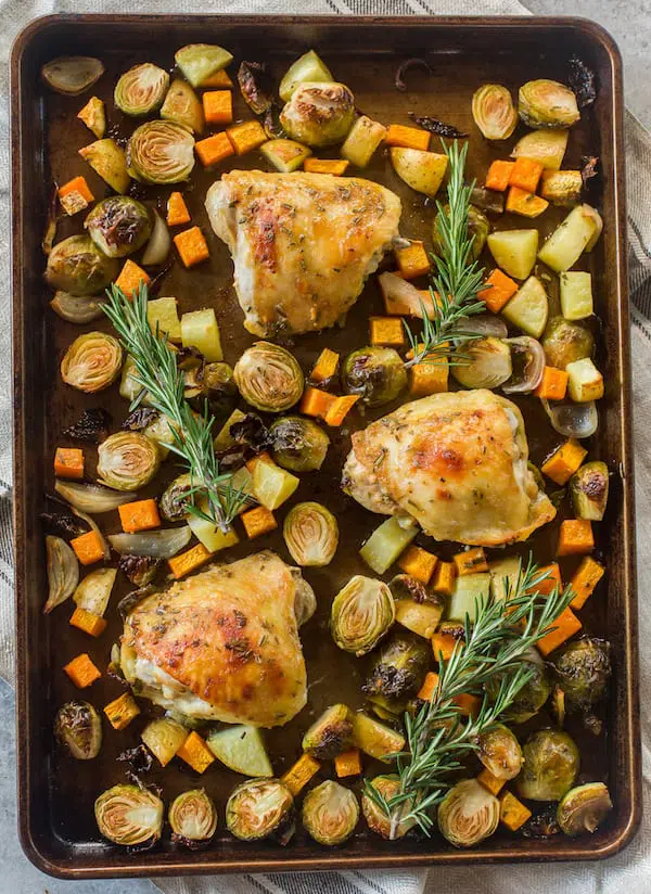 One Pan Rosemary Chicken and Vegetables