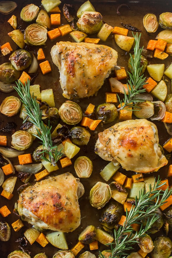 One Pan Rosemary Chicken and Vegetables
