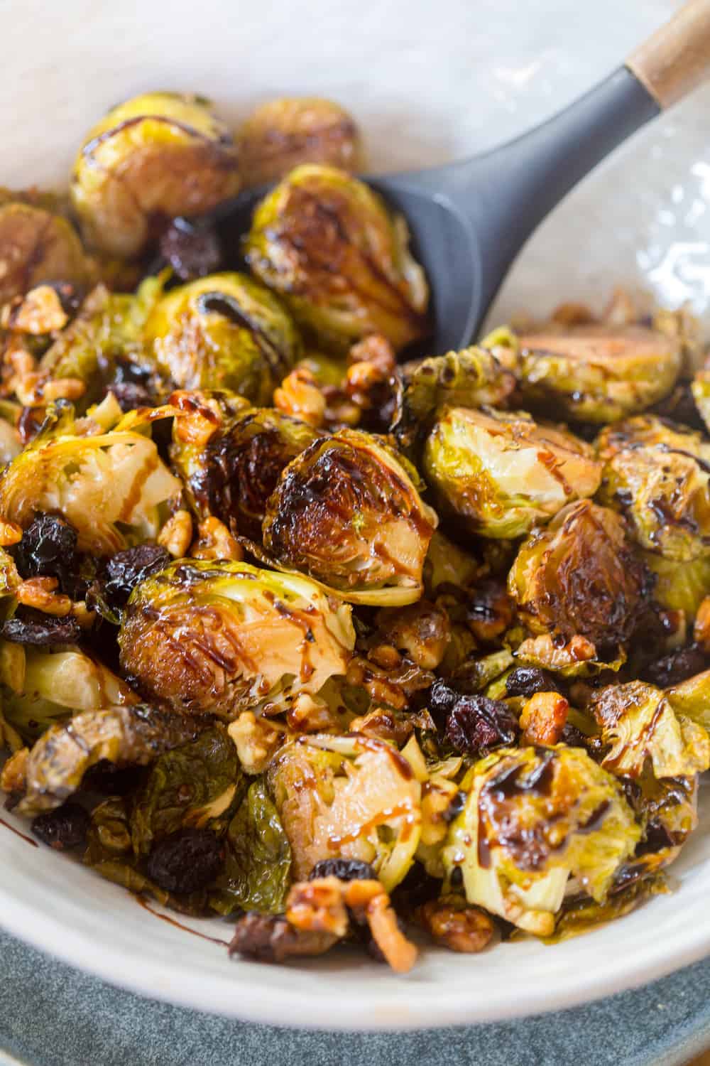 Balsamic Brussels Sprouts with Cranberries