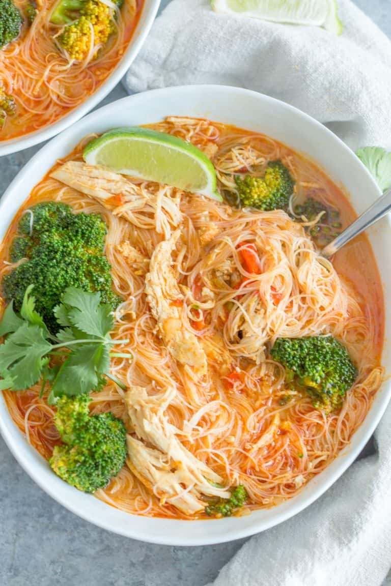 Instant Pot Coconut Curry Chicken Noodle Soup