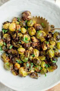 Sweet and Spicy Air Fryer Brussels Sprouts