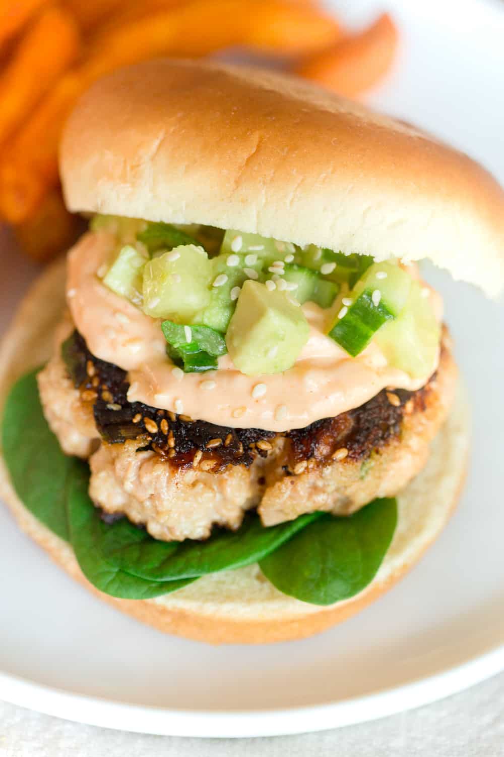 Sesame Ginger Salmon Burgers | Greens & Chocolate