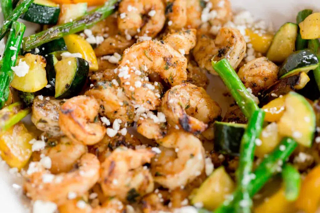 Grilled Mediterranean Shrimp - Summer Freeze Meals