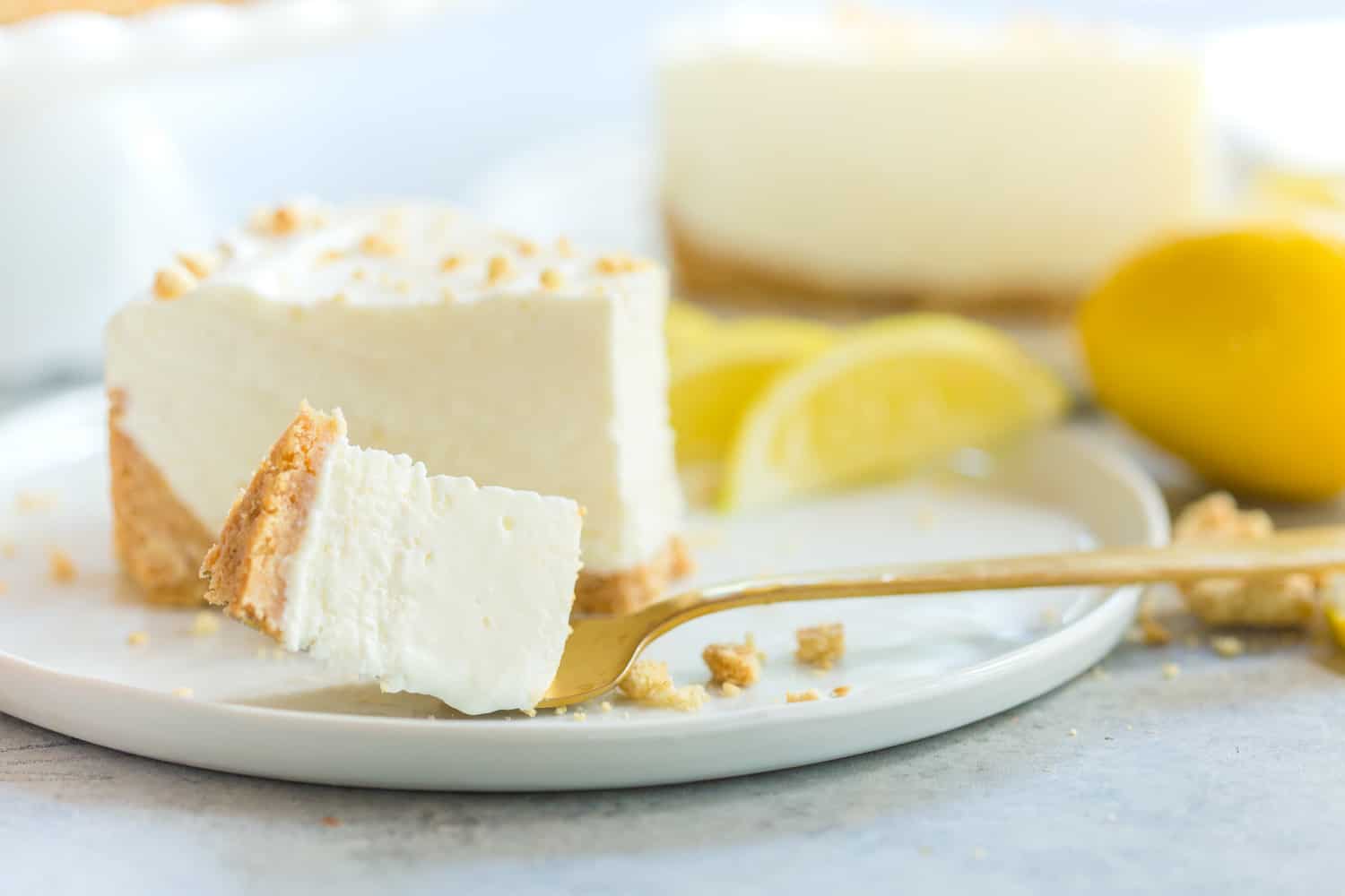 No Bake Lemon Cheesecake