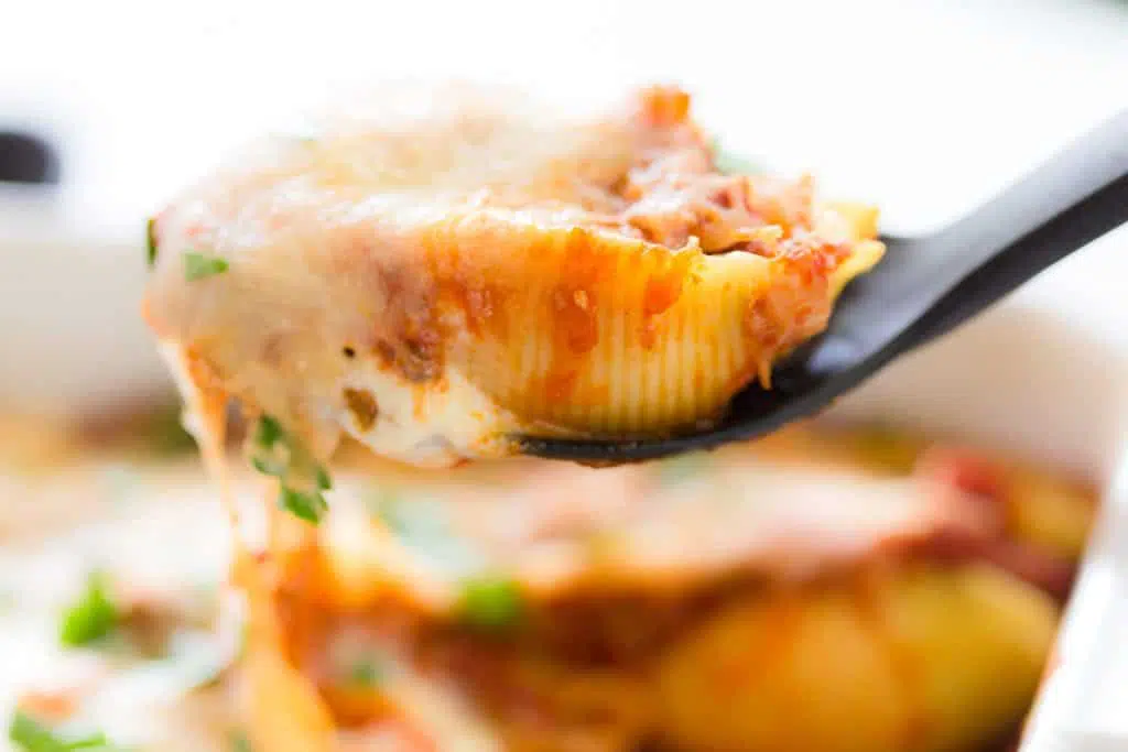 Cheese Stuffed Shells with Meat Sauce