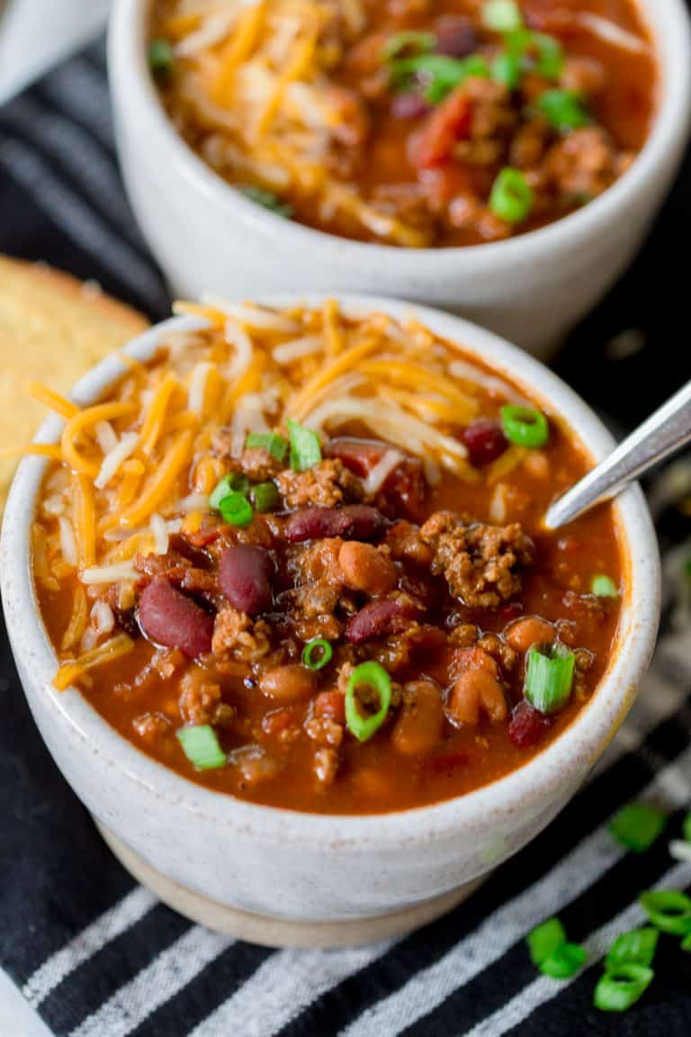 Slow Cooker Beef Chili (Freezer Meal!) | greens & chocolate