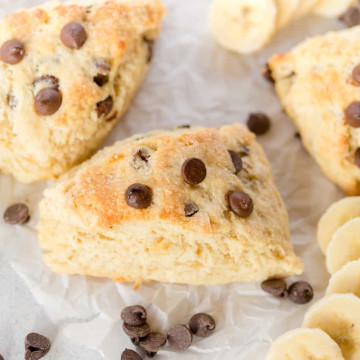 Banana Chocolate Chip Scones