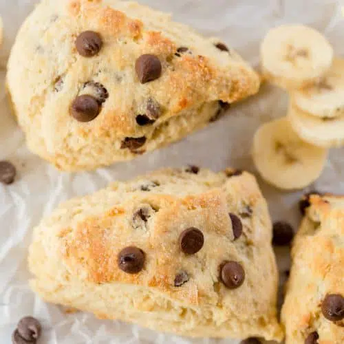 Chocolate Chip Banana Scones
