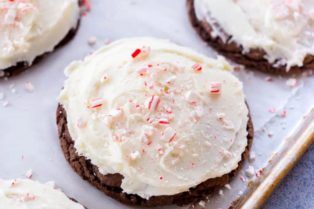 Giant Chocolate Peppermint Cookies