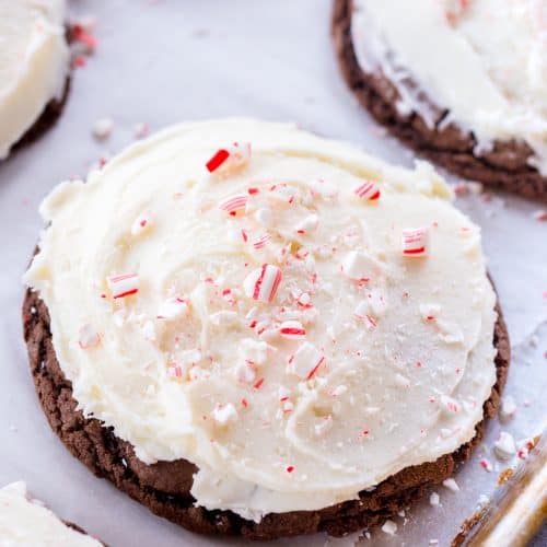 Giant Peppermint Chocolate Cookies
