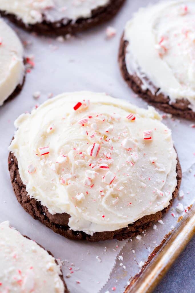 Giant Peppermint Chocolate Cookies