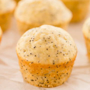 Almond Poppy Seed Mini Muffins
