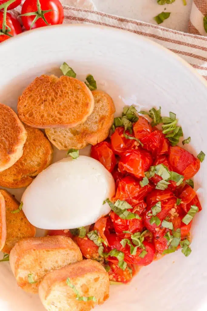 Roasted Tomatoes with Burrata 