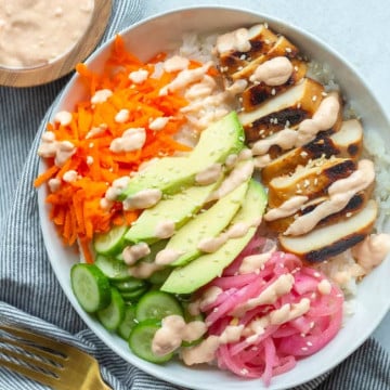 Korean Chicken Rice Bowl