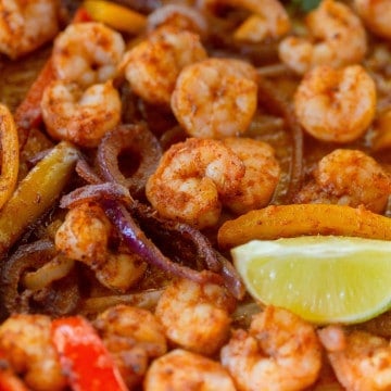 Sheet Pan Shrimp Fajitas