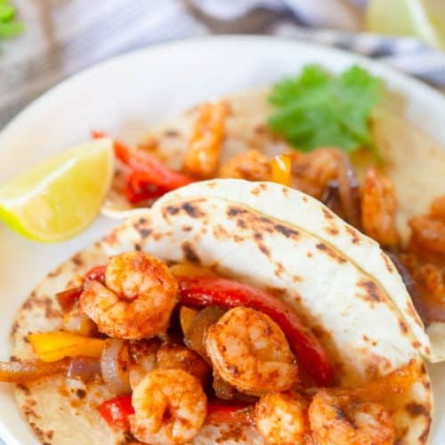 Sheet Pan Shrimp Fajitas