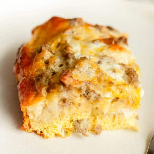 Sausage Egg Cheese Biscuit Casserole