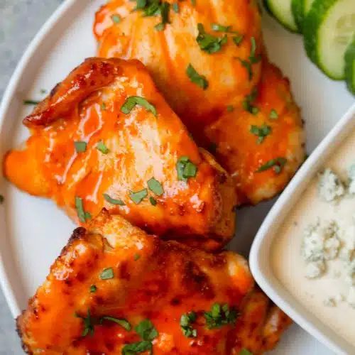 Air Fryer Buffalo Chicken Thighs