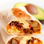 Chorizo Potato Breakfast Burritos