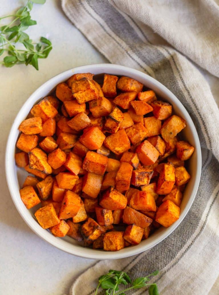 Air Fryer Roasted Sweet Potatoes