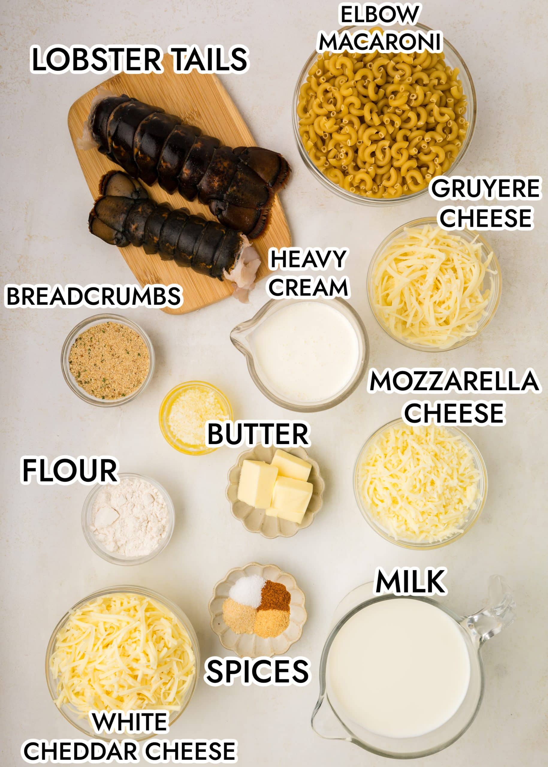 Ingredients in Lobster Macaroni and Cheese