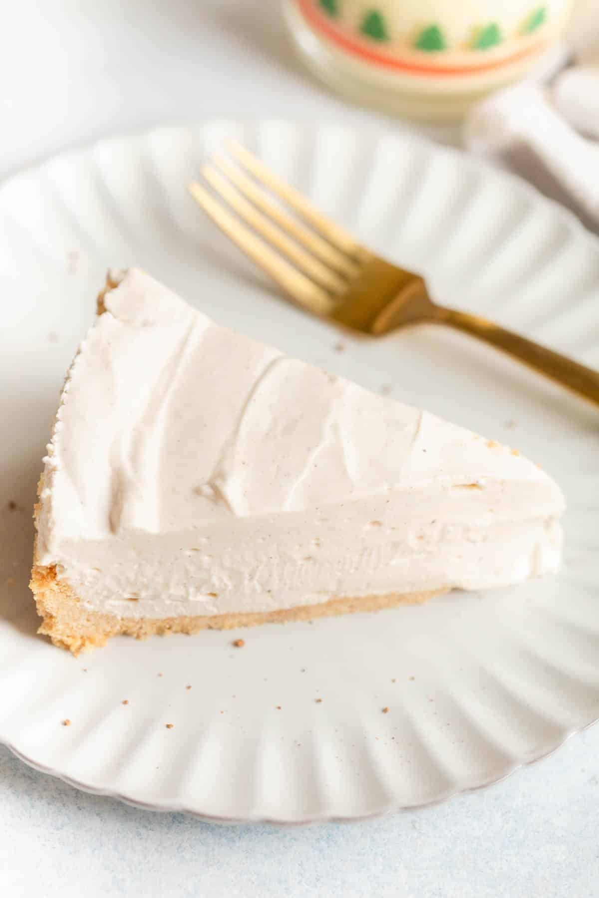 No Bake Eggnog Cheesecake