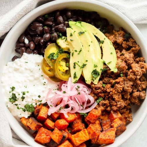 Sweet Potato Beef Taco Bowls