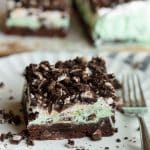 Mint Brownie Ice Cream Bars