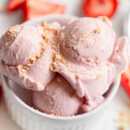 Strawberry Cottage Cheese Ice Cream