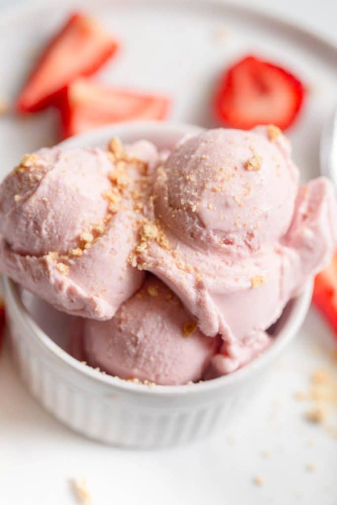 Strawberry Cottage Cheese Ice Cream