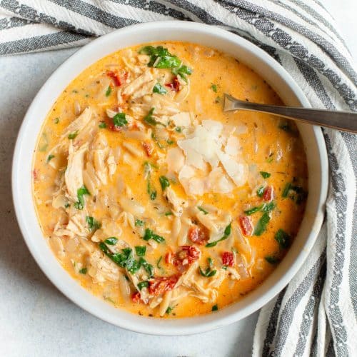 Marry Me Chicken Orzo Soup