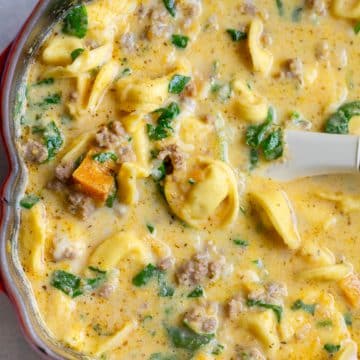 Creamy Butternut Squash and Sausage Tortellini Soup