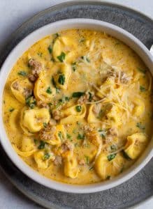 Creamy Butternut Squash and Sausage Tortellini Soup