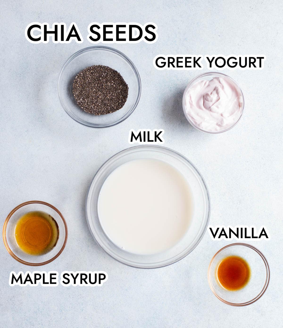 Ingredients in High Protein Chia Seed Pudding