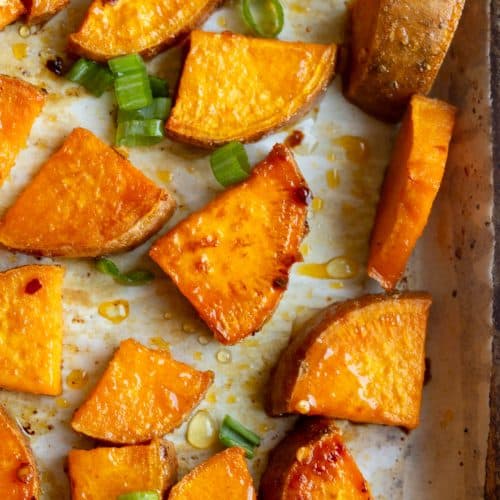 Hot Honey Sweet Potatoes