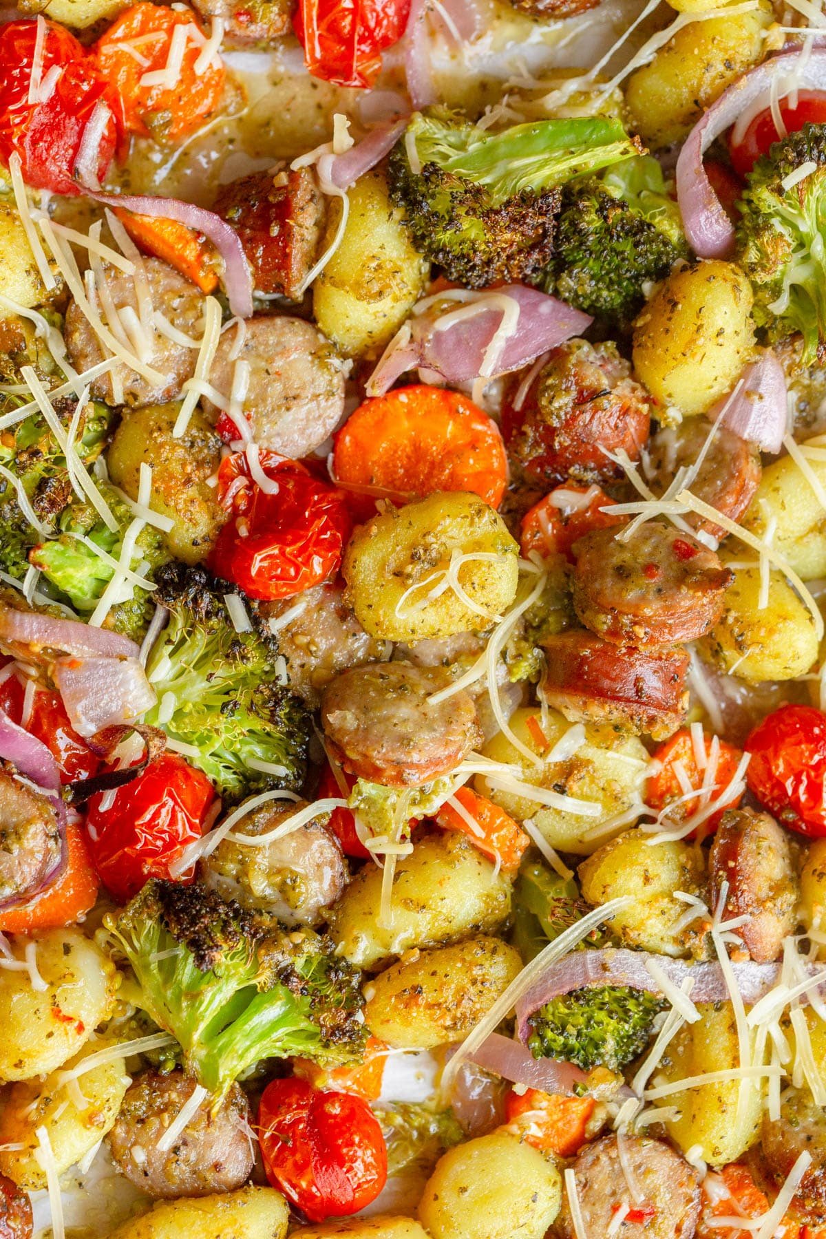 Sheet Pan Pesto Gnocchi and Sausage