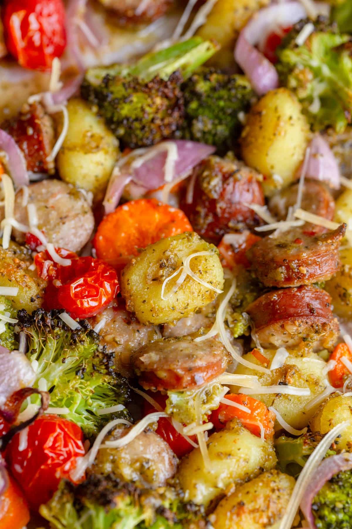 Sheet Pan Pesto Gnocchi and Sausage