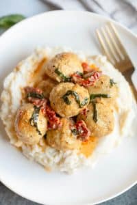 Tuscan Chicken Meatballs