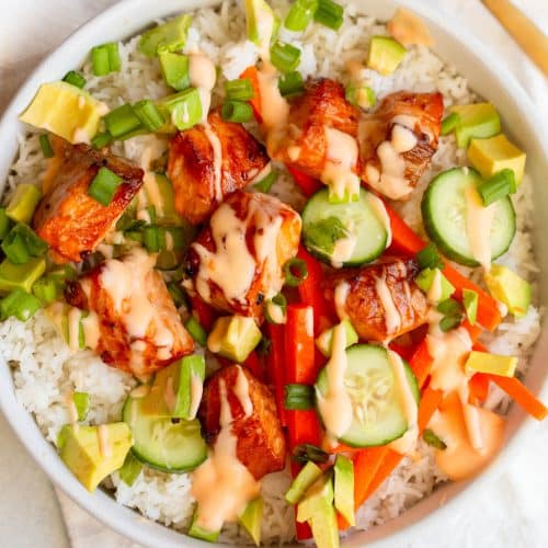 Air fryer Salmon Bowls