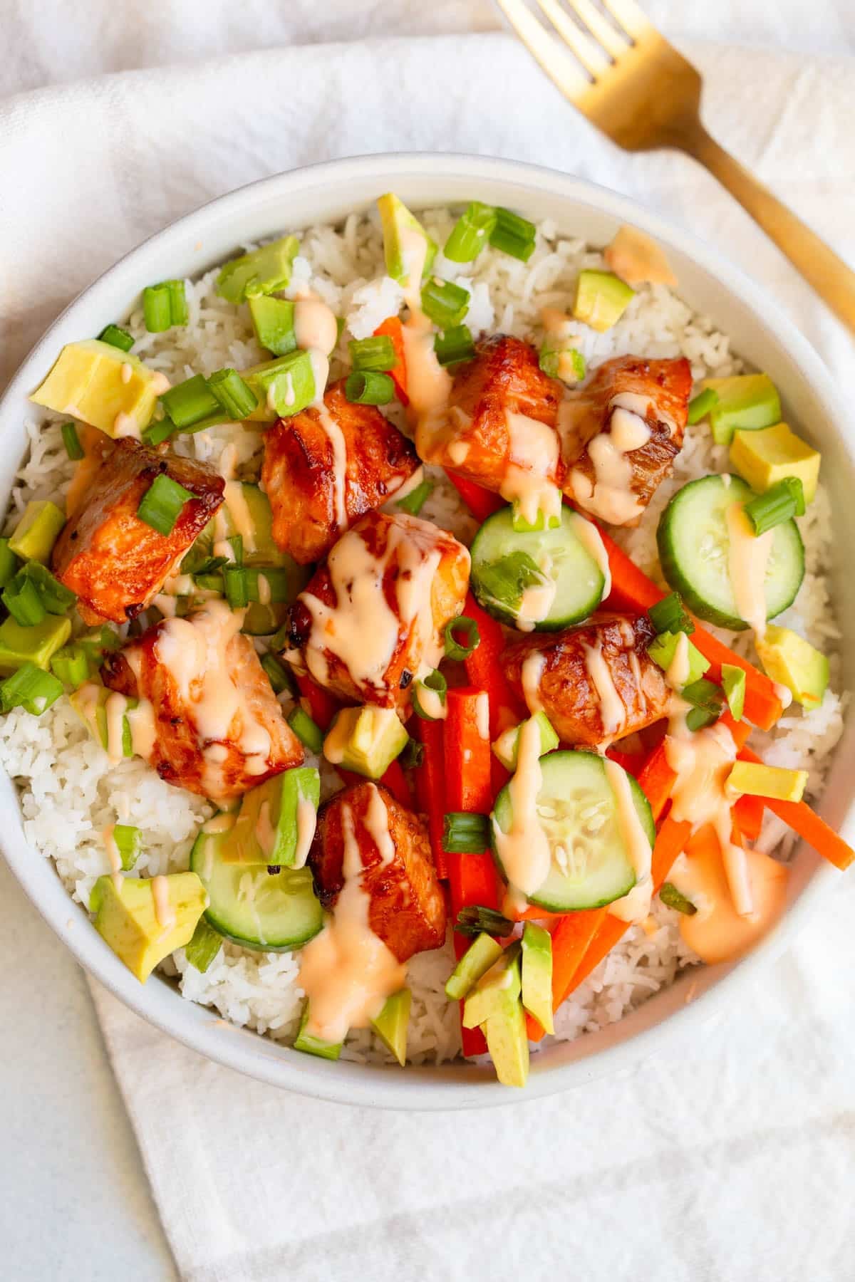 Air Fryer Salmon Bowls