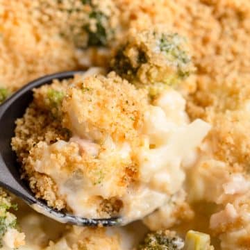 Cheesy Broccoli Cauliflower Casserole