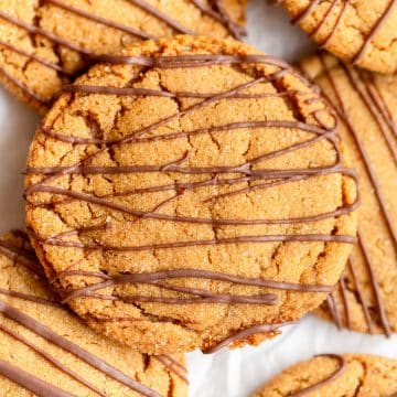 Chocolate Drizzled Ginger Cookies